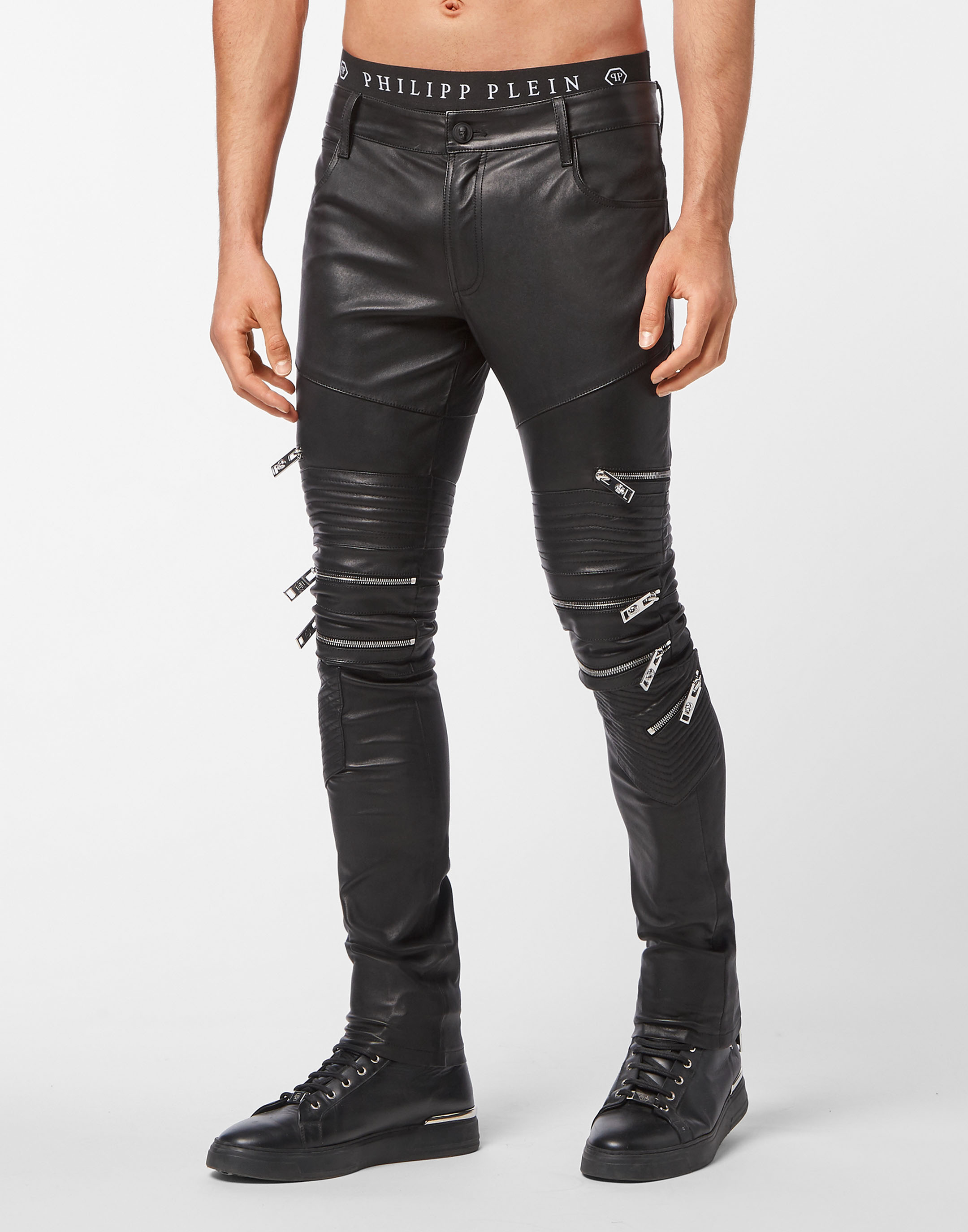 Leather Biker Trousers