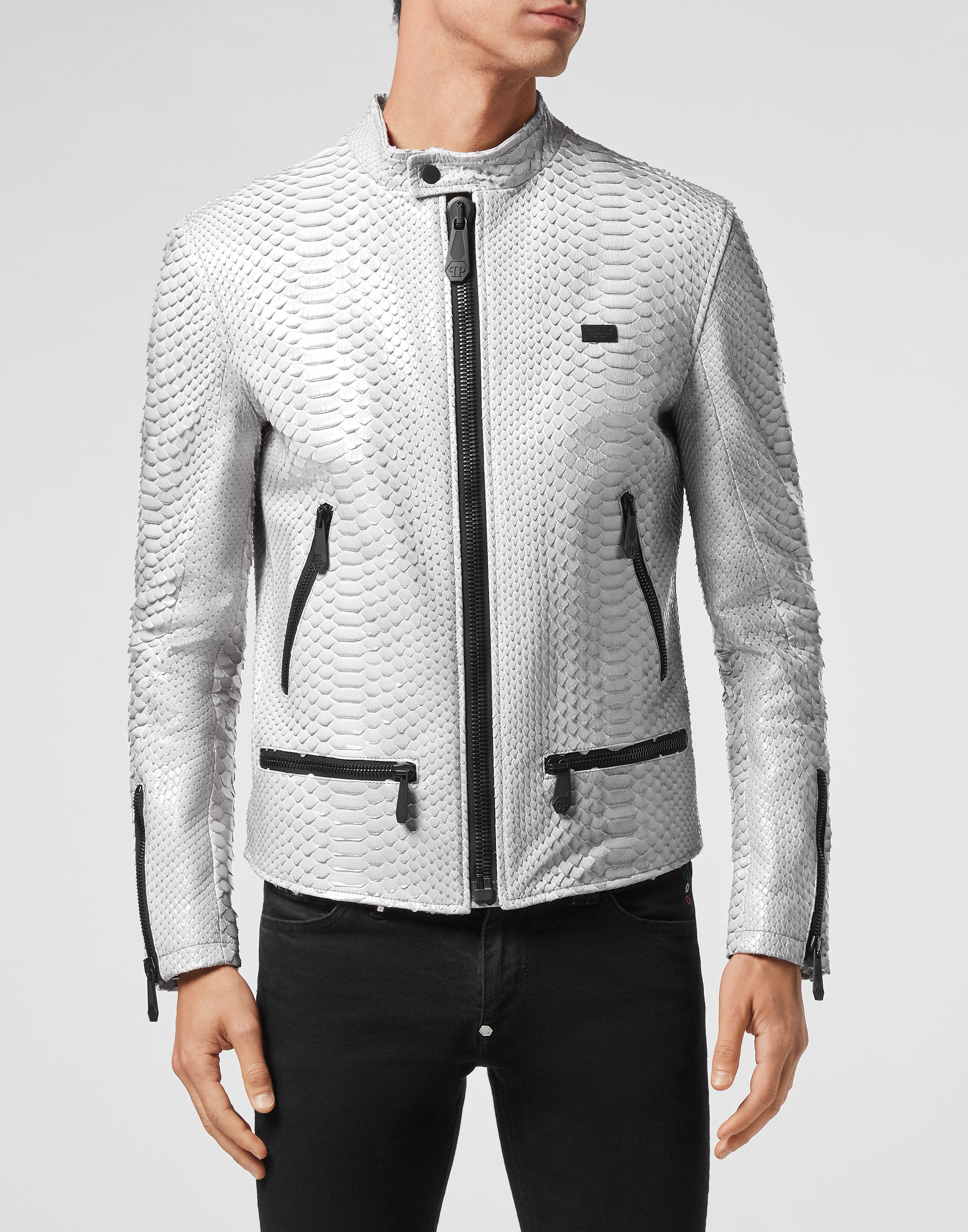 Python Leather Moto Jacket Luxury | Philipp Plein