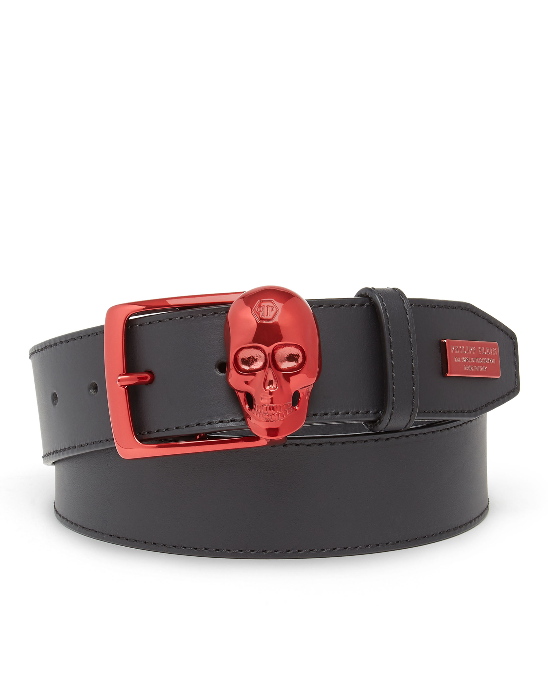 Philipp Plein Belt Original In Black / Red