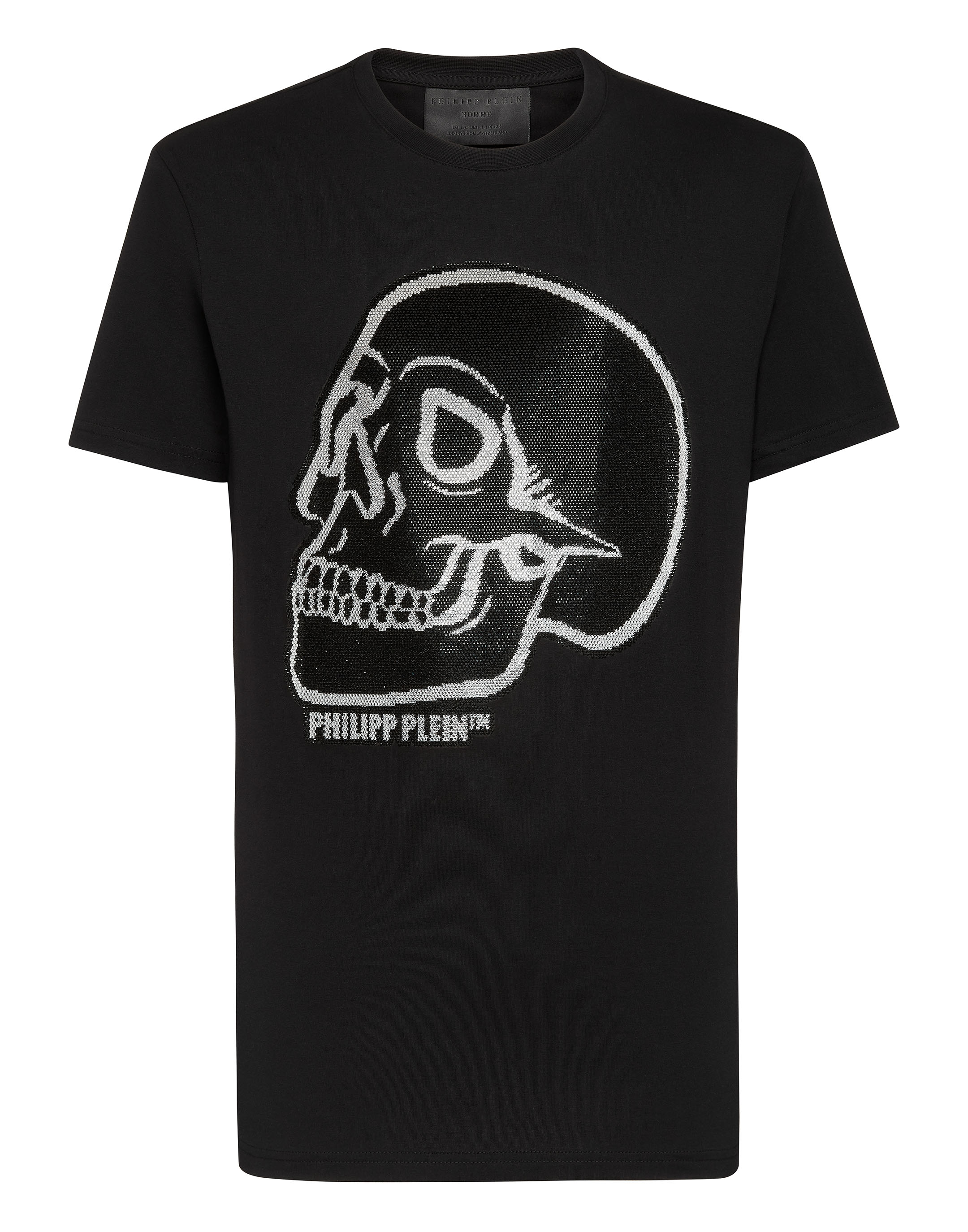 T-shirt Round Neck SS Crystal outline Skull | Philipp Plein