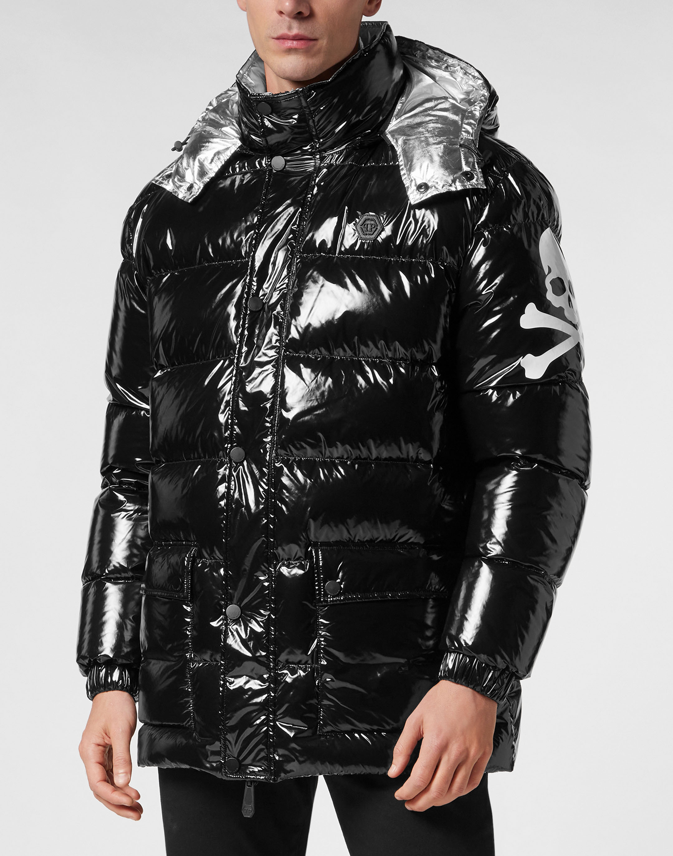 Nylon Puffer Jacket Skull&Bones | Philipp Plein