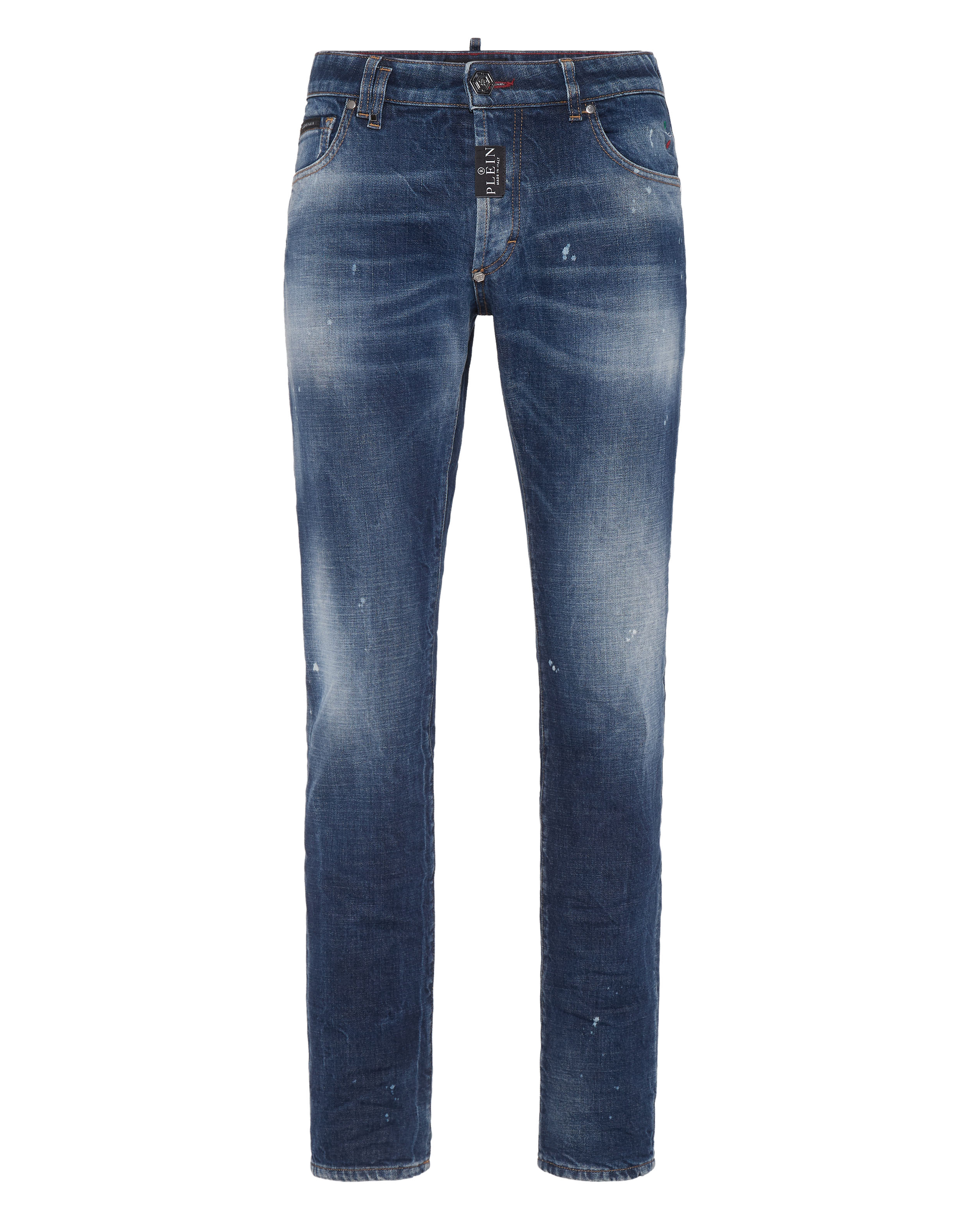 Denim Super Straight Cut Trousers Philipp Plein