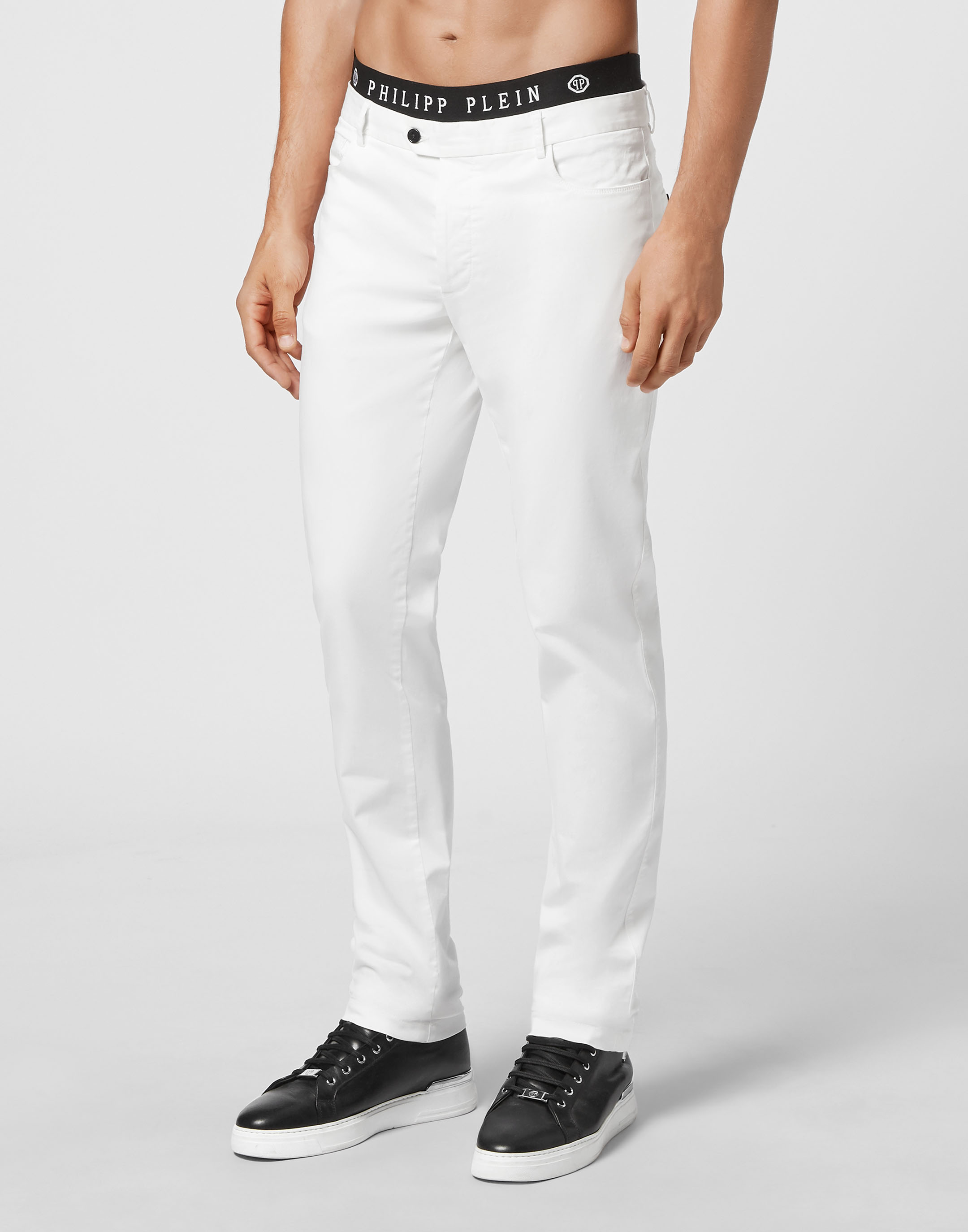 Cotton Long Trousers Chinos fit Iconic Plein | Philipp Plein