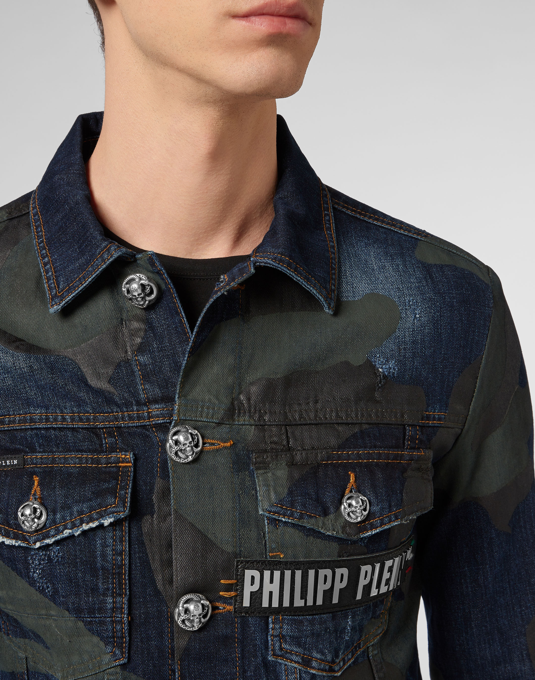 Camo outlet denim shirt