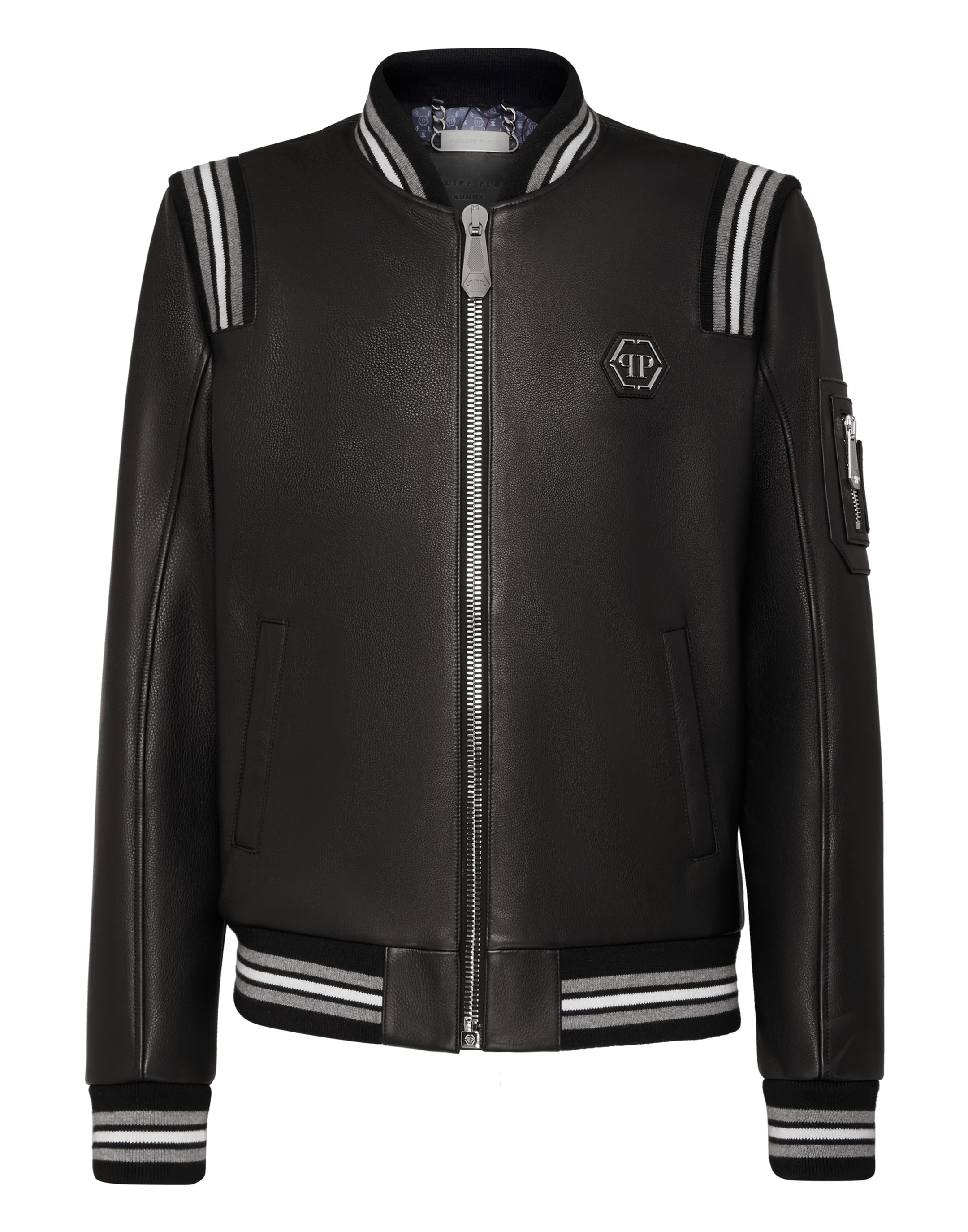 womans grey jacket