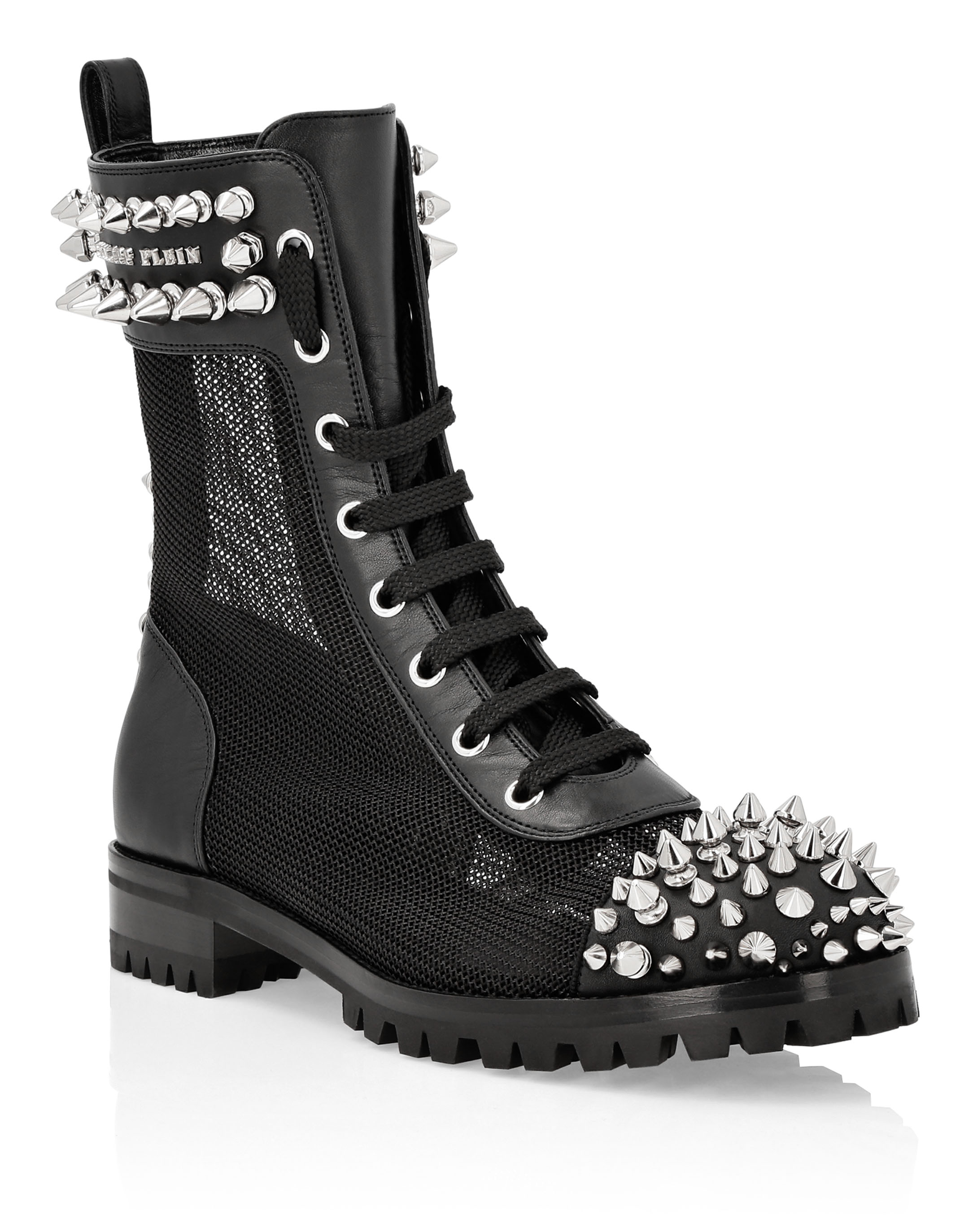 flat boots with studs