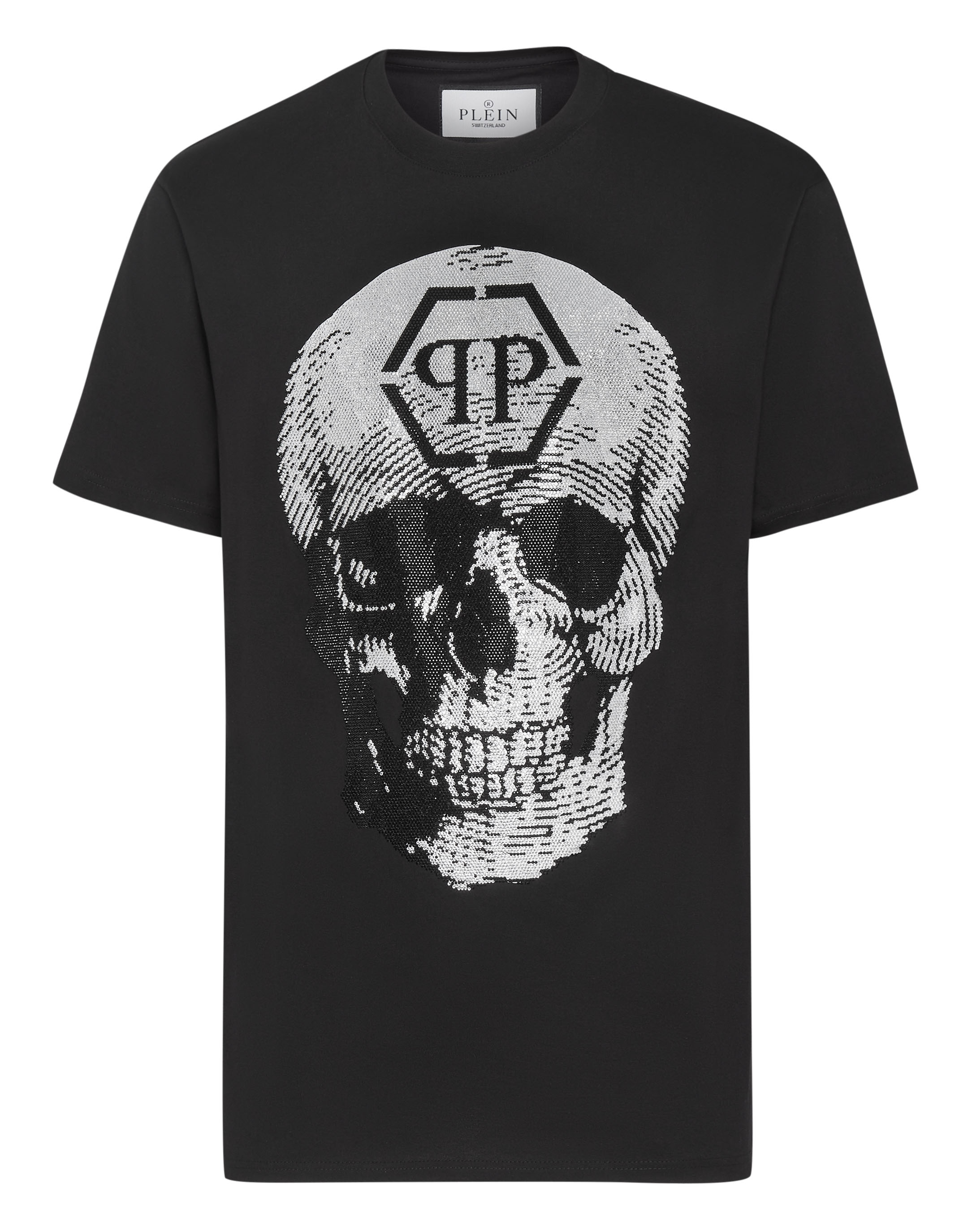 Arresteren Conventie muziek T-shirt Round Neck SS Skull with Crystals | Philipp Plein