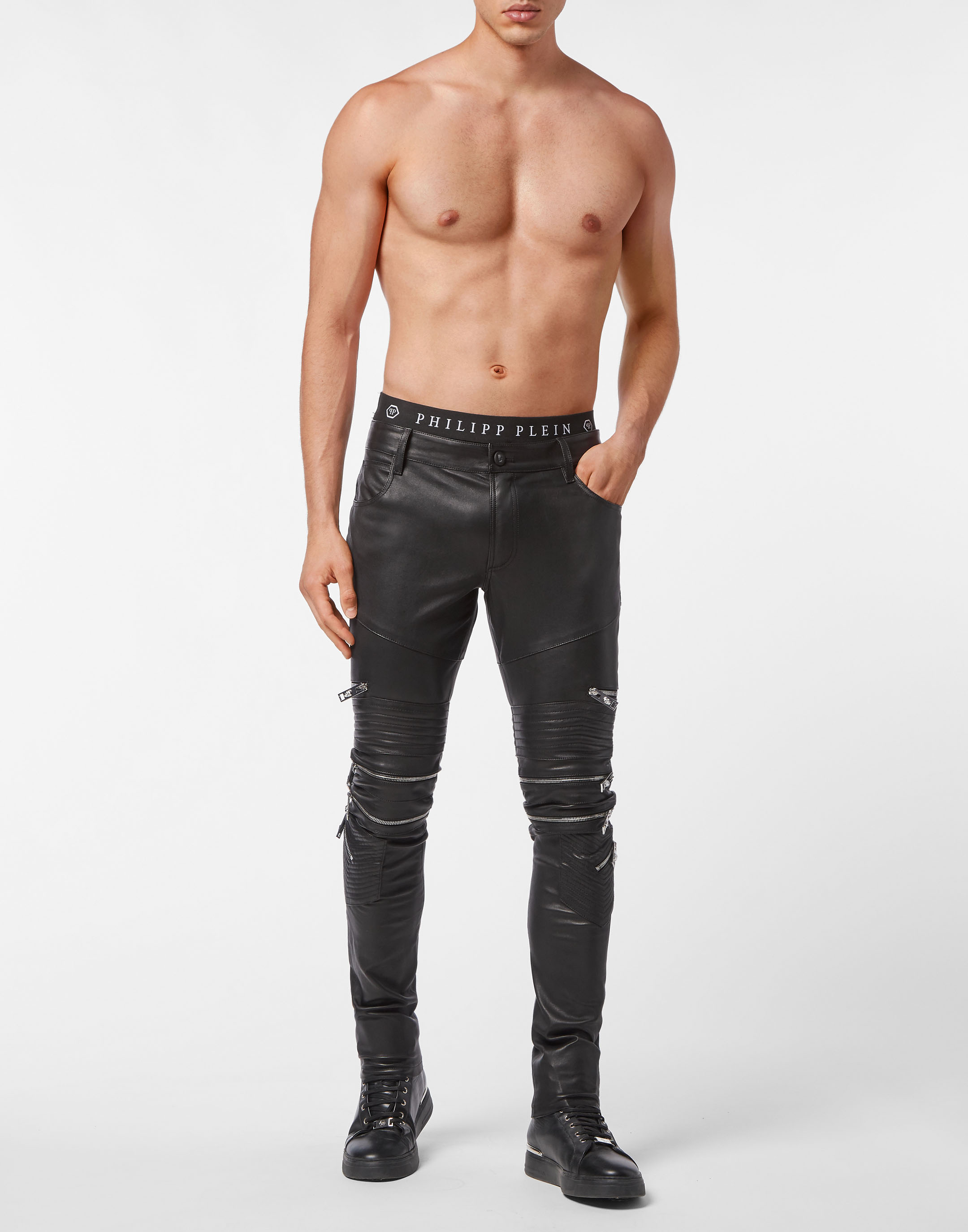 Leather Biker Trousers