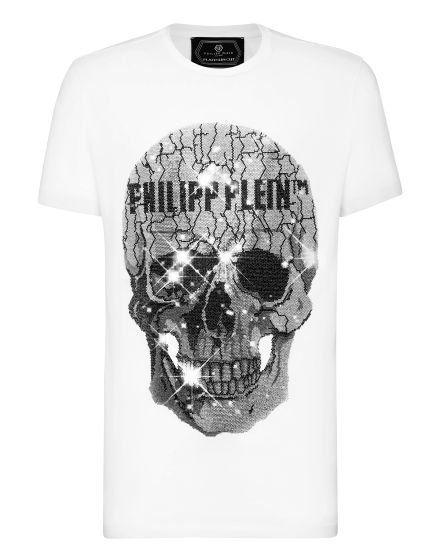 philipp plein white skull t shirt